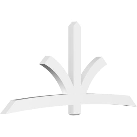 Ekena Millwork Davenport Architectural Grade PVC Gable Bracket, 108"W x 49 1/2"H x 4"D x 6"F, 11/12 Pitch GBP108X50X0406DAV00